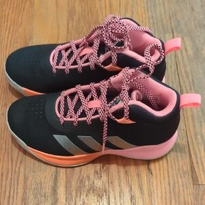 Girls Basketball Sneakers Adidas Black and Pink